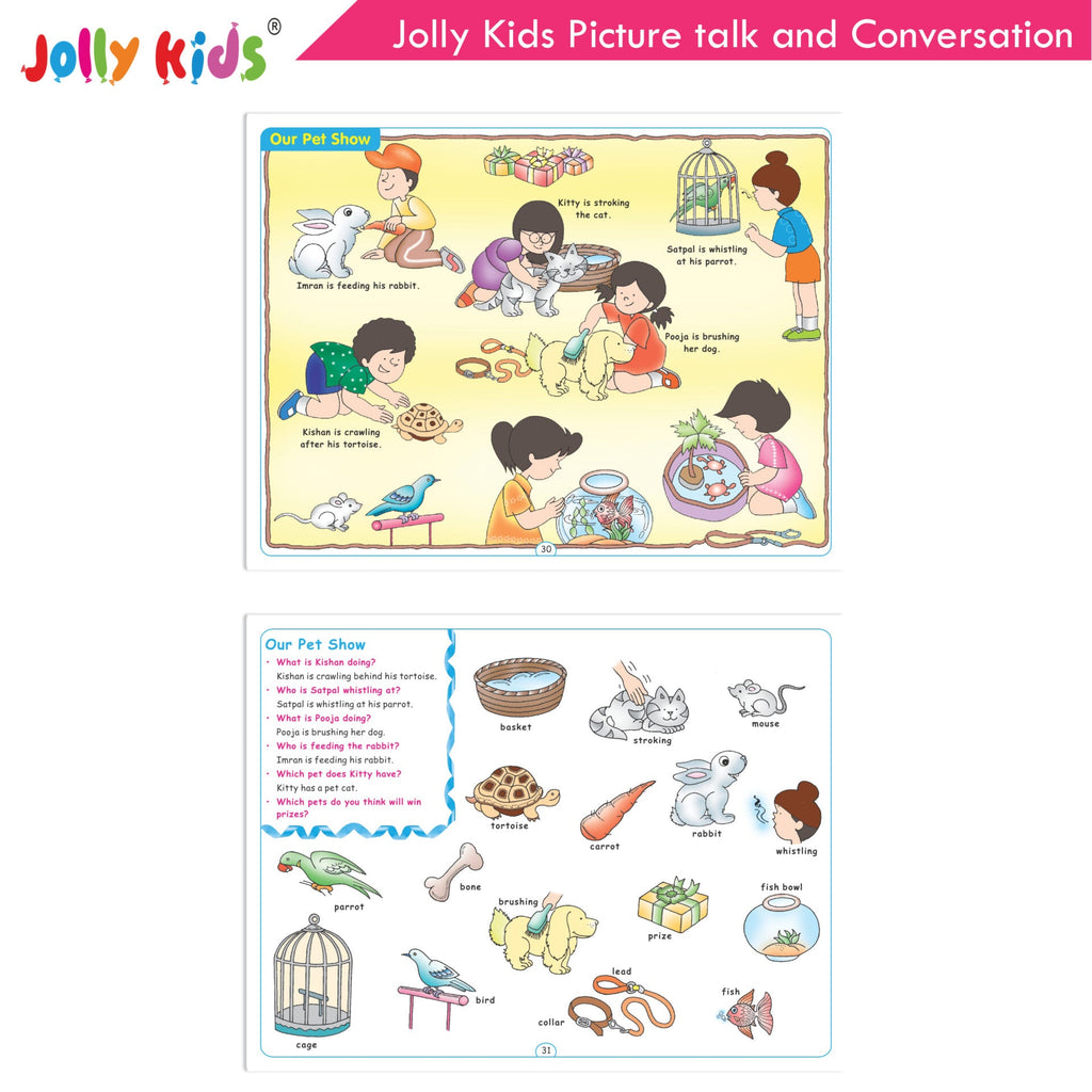 Jolly Kids Picture talk and Conversation Book for Kids| Age 2-6 Year | Grocsy