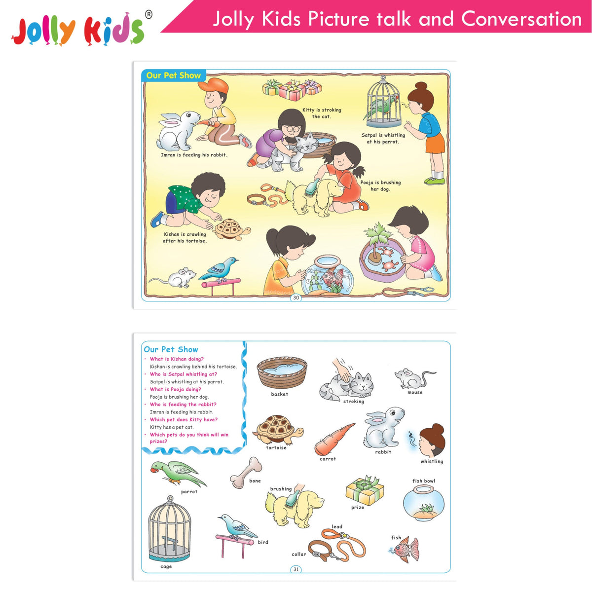 Jolly Kids Picture talk and Conversation Book for Kids| Age 2-6 Year | Grocsy