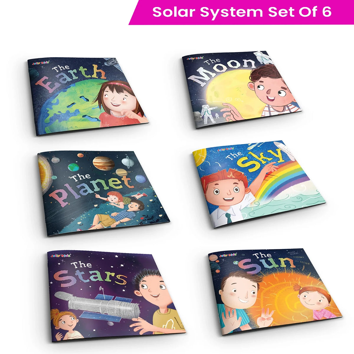 Jolly Kids The Solar System Books Set of 6| Part of: Knowledge Encyclopedia For Children Ages 4-10 Years | Grocsy