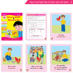Jolly Kids Story Time Phonics Book Series 1 (Set of 10)| Short & Long Sound| Phonic Sound Stories Book for Kids Ages 4-8 Years | Grocsy