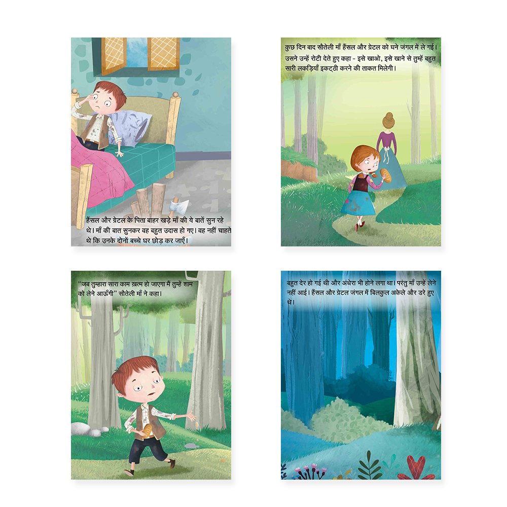 Jolly Kids Sundar Chitrit Pari Kathaye pustak C Set of 4 For Kids Ages 3-8 Years| Ultimate Collection of Magical Fairy Tales in Hindi | Grocsy