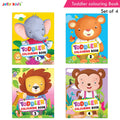 Jolly Kids Toddler Colouring Die-Cut Animals Shape Activity Books Set of 4 for Kids| Ages 1-6 Years | Grocsy