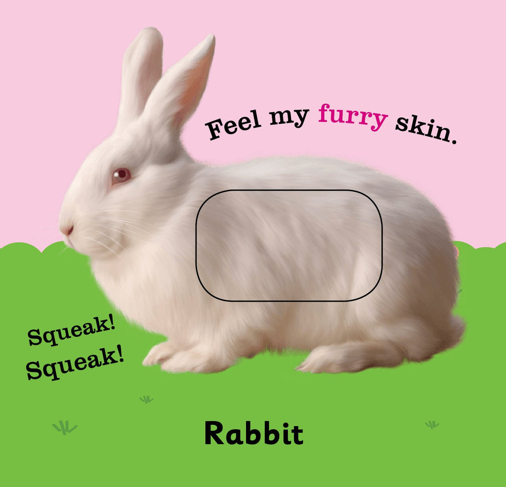Jolly Kids Touch and Feel Board Book: Animals| Picture Book for Kids Ages 1-4 Years| Touch & Feel Activity Book | Grocsy