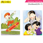Jolly Scholars Emotional Well Being Hardbound 8 in 1 Stories Book For Kids Ages 3-6 Years| Learn Beauty, Anger, Sadness, Love Family & Friends etc. | Grocsy