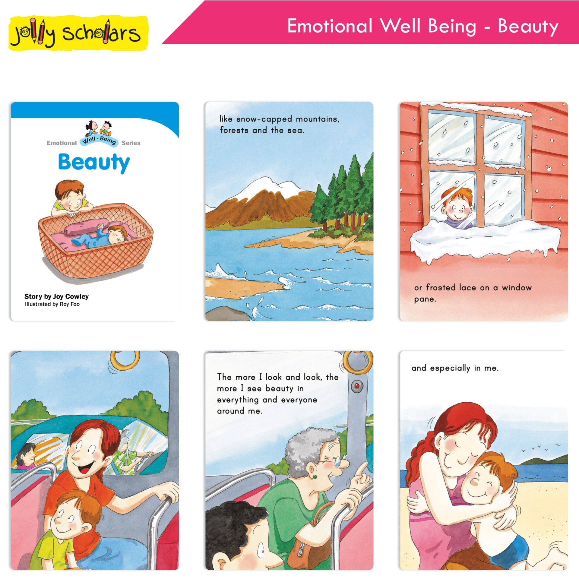 Jolly Scholars Emotional Well Being Story Books Set of 8 Ages 3-6 Years For Kids Learn Beauty, Anger, Sadness, Love Family & Friends etc. | Grocsy