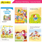 Jolly Scholars Emotional Well Being Story Books Set of 8 Ages 3-6 Years For Kids Learn Beauty, Anger, Sadness, Love Family & Friends etc. | Grocsy