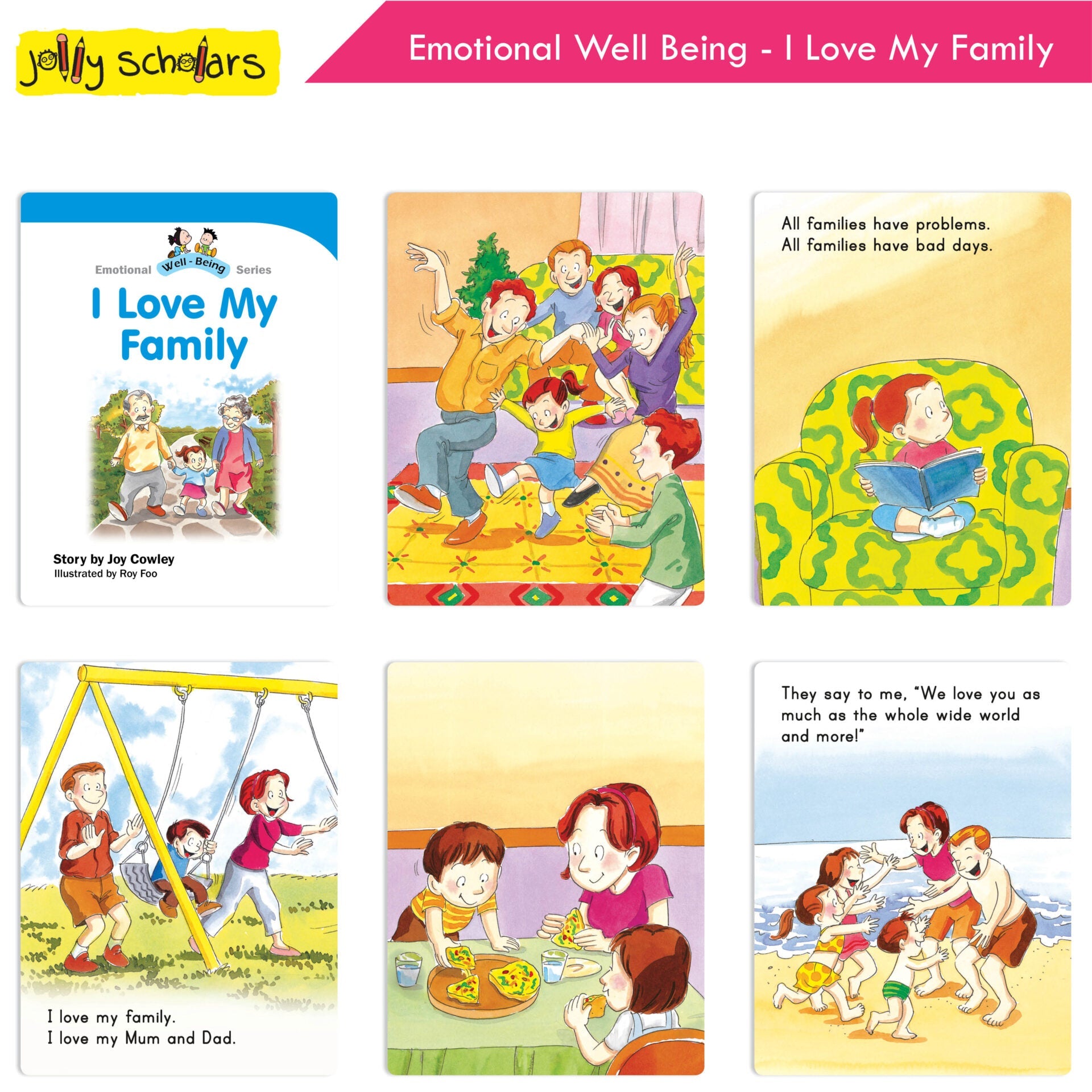 Jolly Scholars Emotional Well Being Story Books Set of 8 Ages 3-6 Years For Kids Learn Beauty, Anger, Sadness, Love Family & Friends etc. | Grocsy