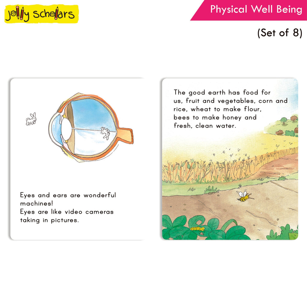Jolly Scholars Physical Well Being Story Books Set of 8| Promote Physical Health Activity Books Ages 3-6 Years | Grocsy