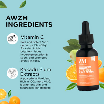 Zayn & Myza Vitamin C Face Serum Brighten Dull Skin For Men & Women | Grocsy