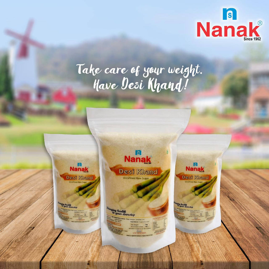 Nanak Premium Desi Khand - 1Kg (Healthy Sweetener) | Grocsy