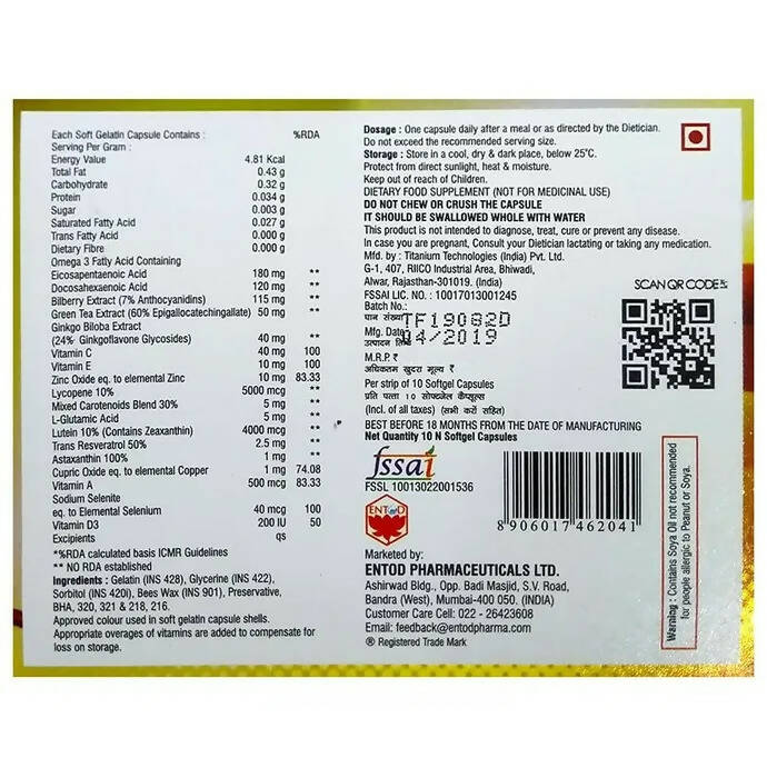 Entod EyeTamin Total Capsules | Grocsy