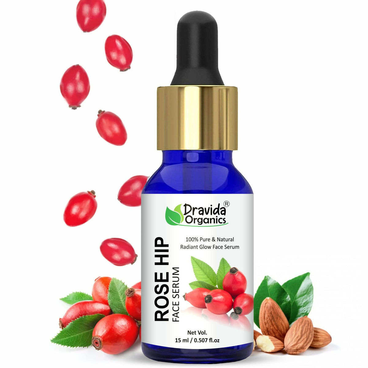 Dravida Organics Radiant Glow Face Serum – Rose Hip | Grocsy