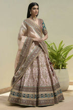 Jyoti Fashion Women's Cream Mulberry Silk Sequins with Dori & Thread Embroidered Designer Lehenga Choli Set | Grocsy