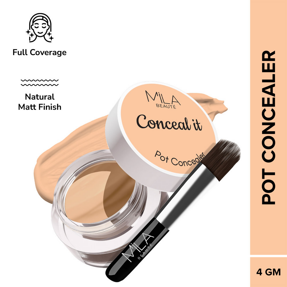 Mila Beaute Conceal It Pot Concealer Creamy Matte Finish with SPF 15 - Medium Beige | Grocsy