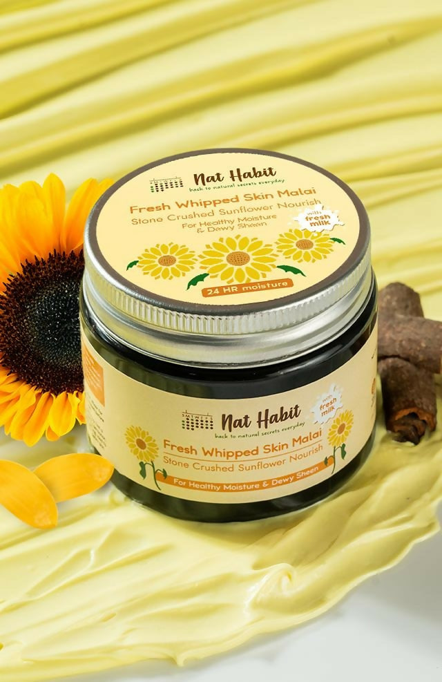 Nat Habit Stone Crushed Sunflower Nourish Fresh Whipped Skin Malai | Grocsy