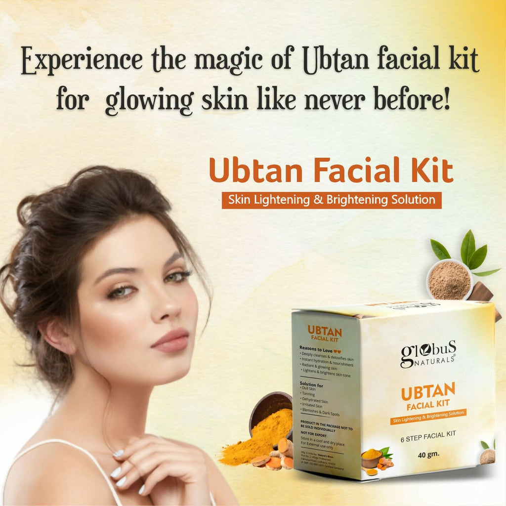 Globus Naturals Brightening Ubtan 6 Step Facial Kit | Grocsy