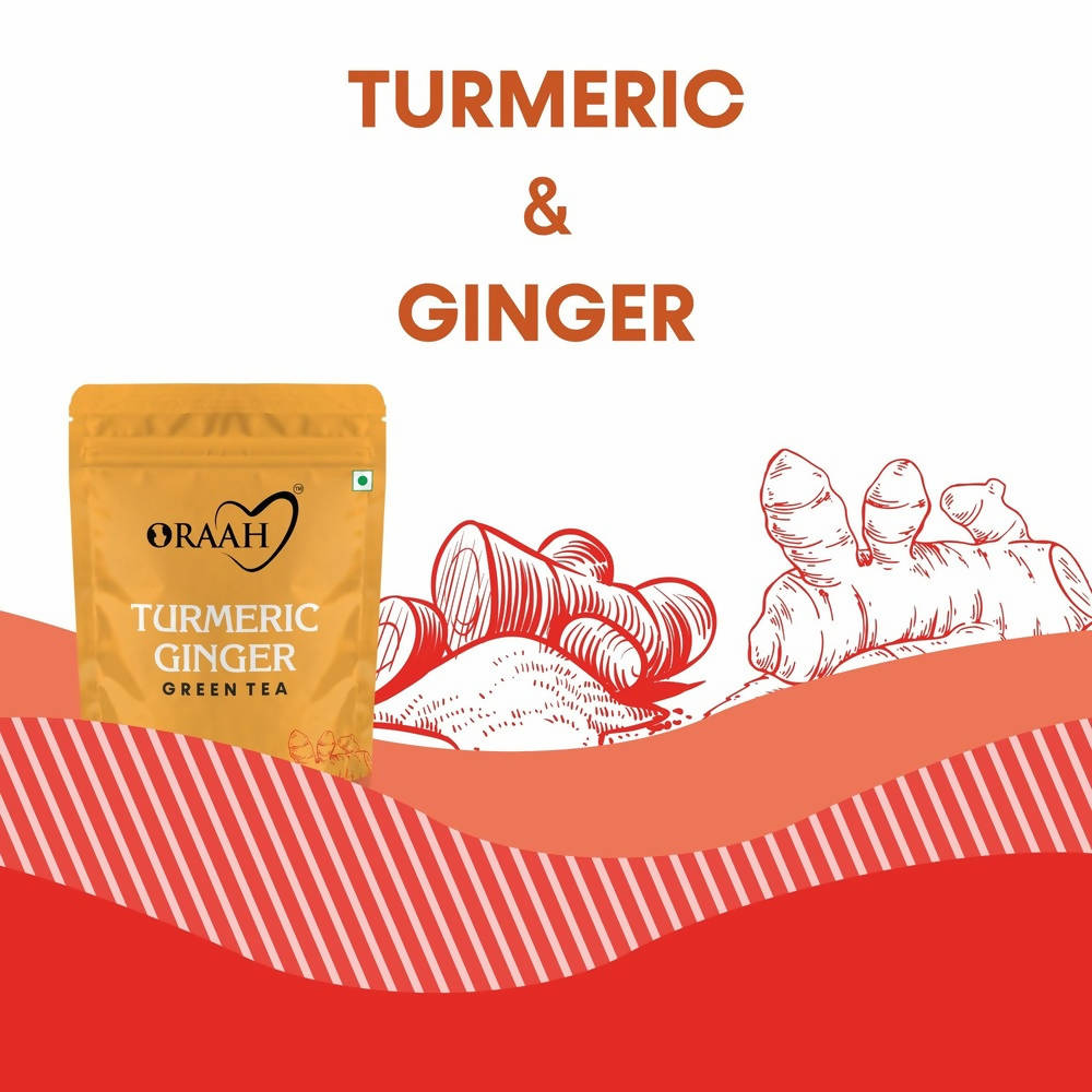 Oraah Turmeric Ginger Green Tea | Grocsy