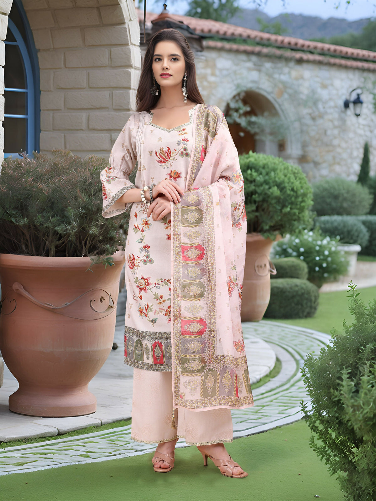 Joban Fashion Off White Position Digital Print With Position Foil Kurta Set | Grocsy