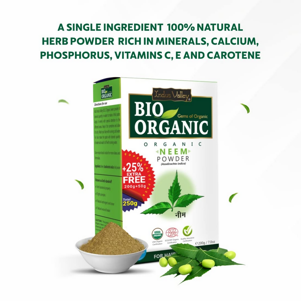 Indus Valley Bio Organic Neem Powder | Grocsy
