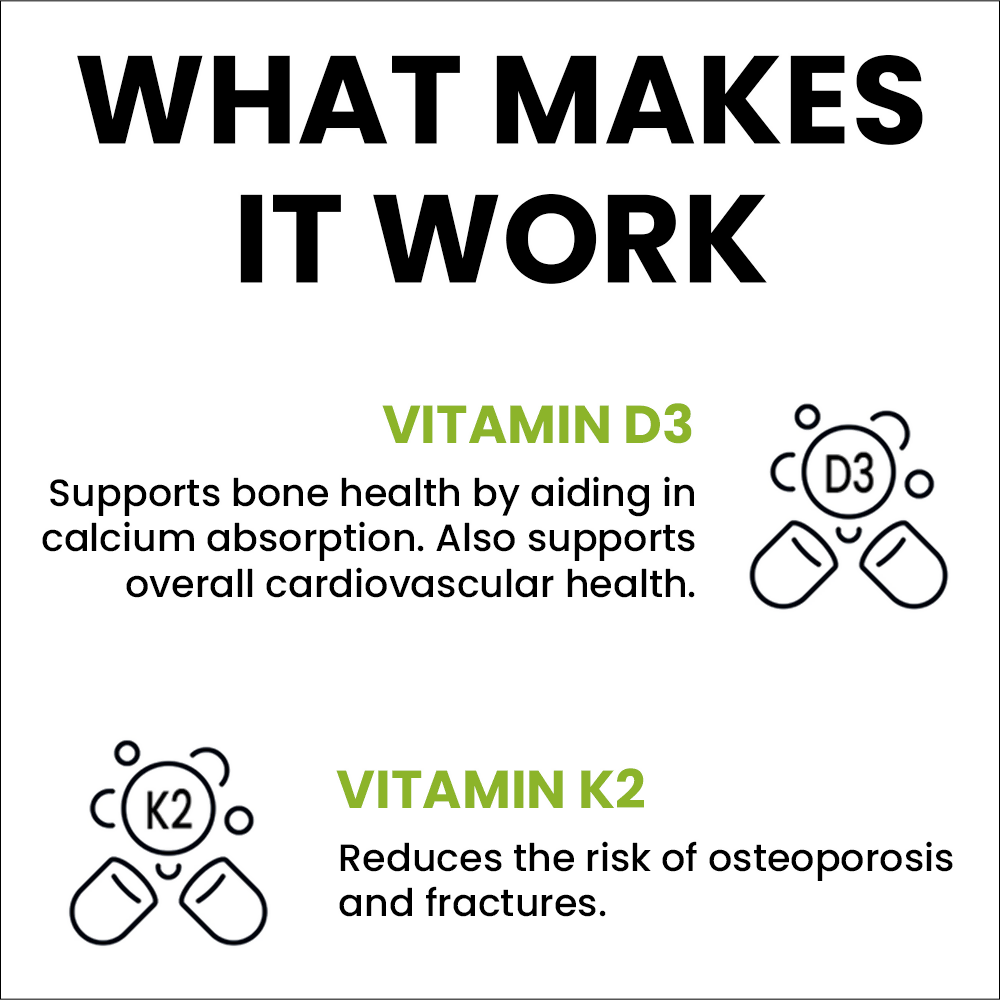 Sprowt Vitamin D3 + K2 Help in Strong Bones Tablets | Grocsy