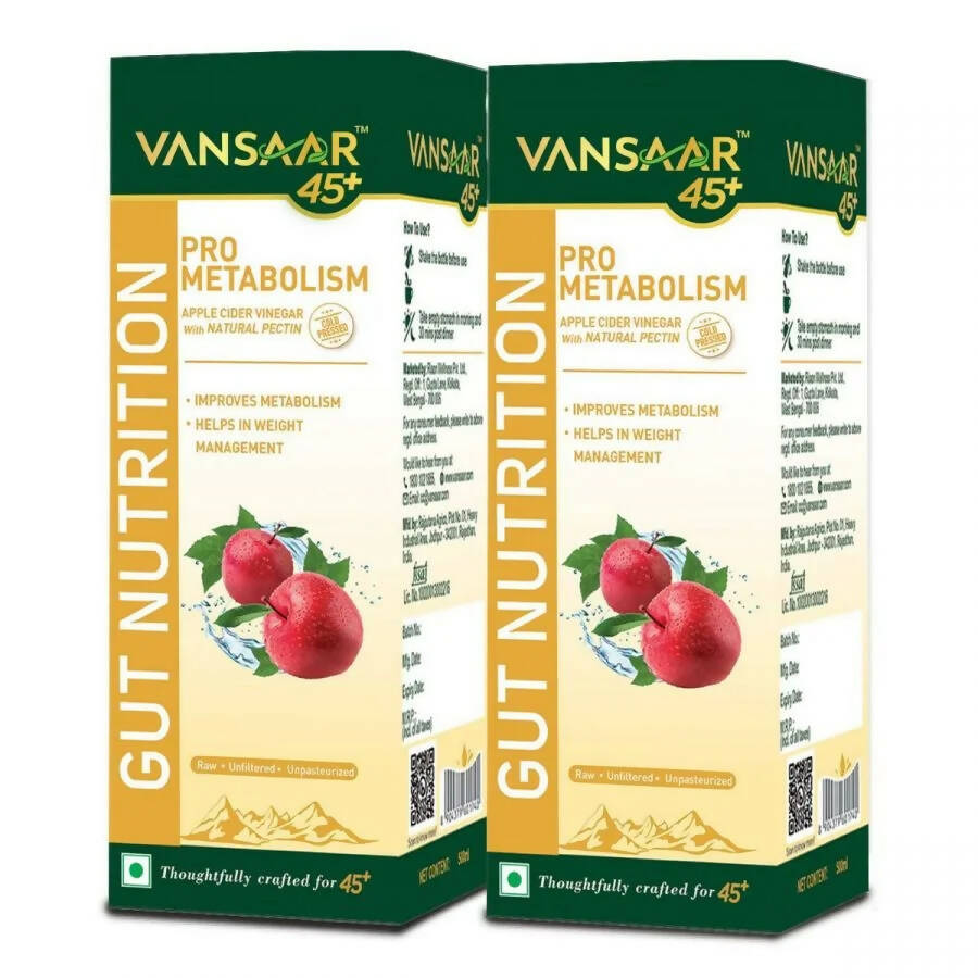 Vansaar 45 + Gut Nutrition Pro Metabolism Apple Cider Vinegar | Grocsy