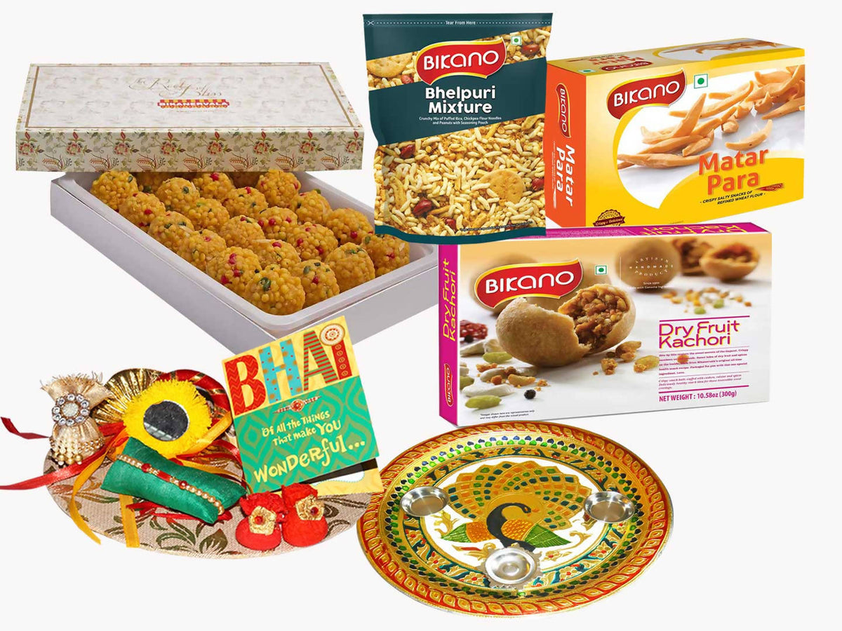 Bikanervala Tea Time Snacks Rakhi Hamper Gifts | Grocsy