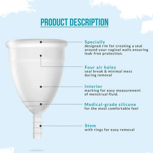 Sirona Reusable Menstrual Cup with Pouch | Grocsy