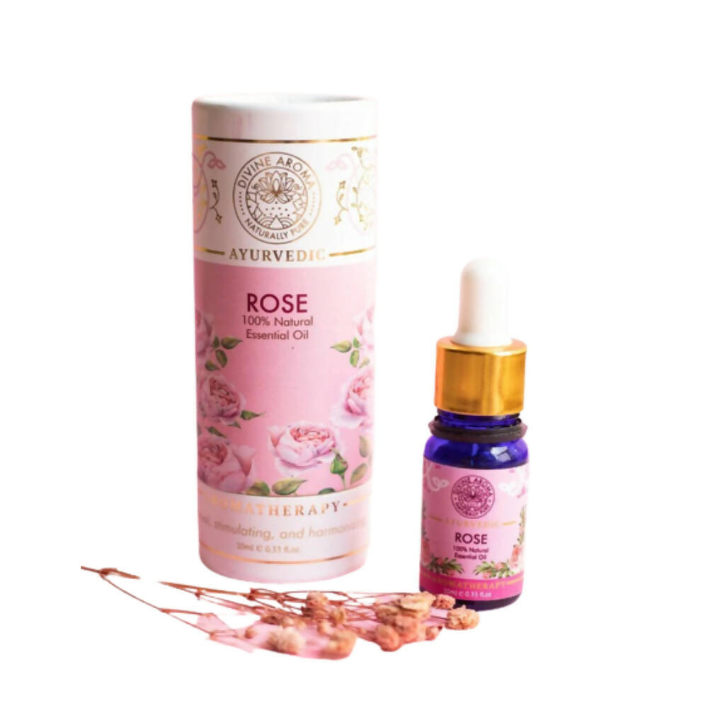 Divine Aroma 100% Natural Rose Essential Oil | Grocsy