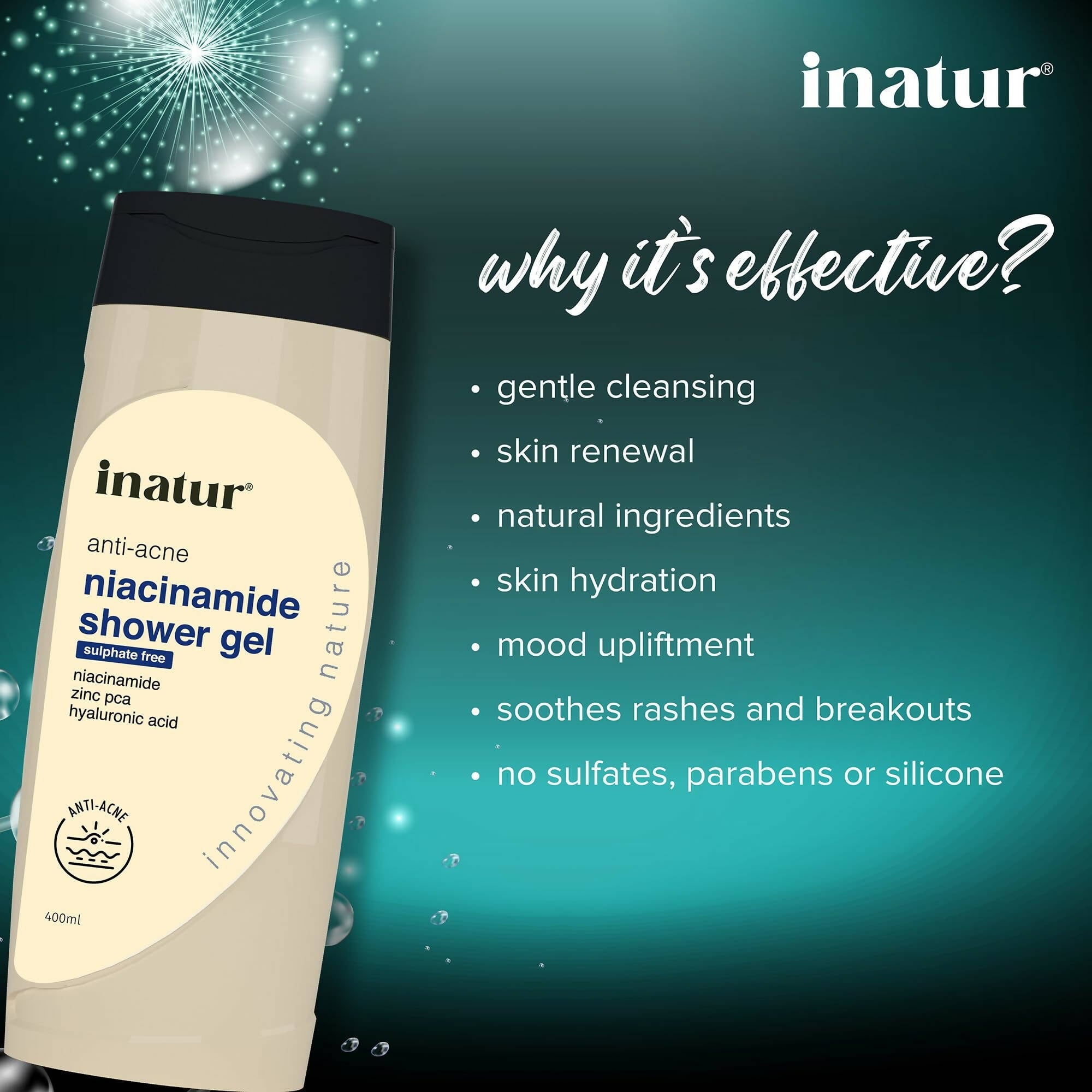 Inatur Niacinamide Shower Gel | Grocsy