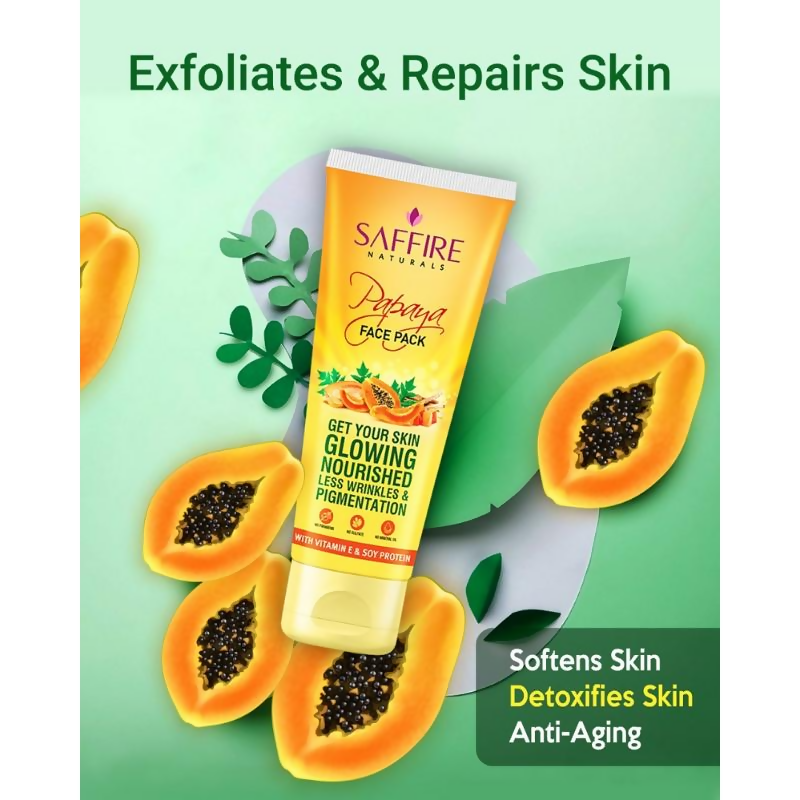 Saffire Naturals Papaya Face Pack | Grocsy