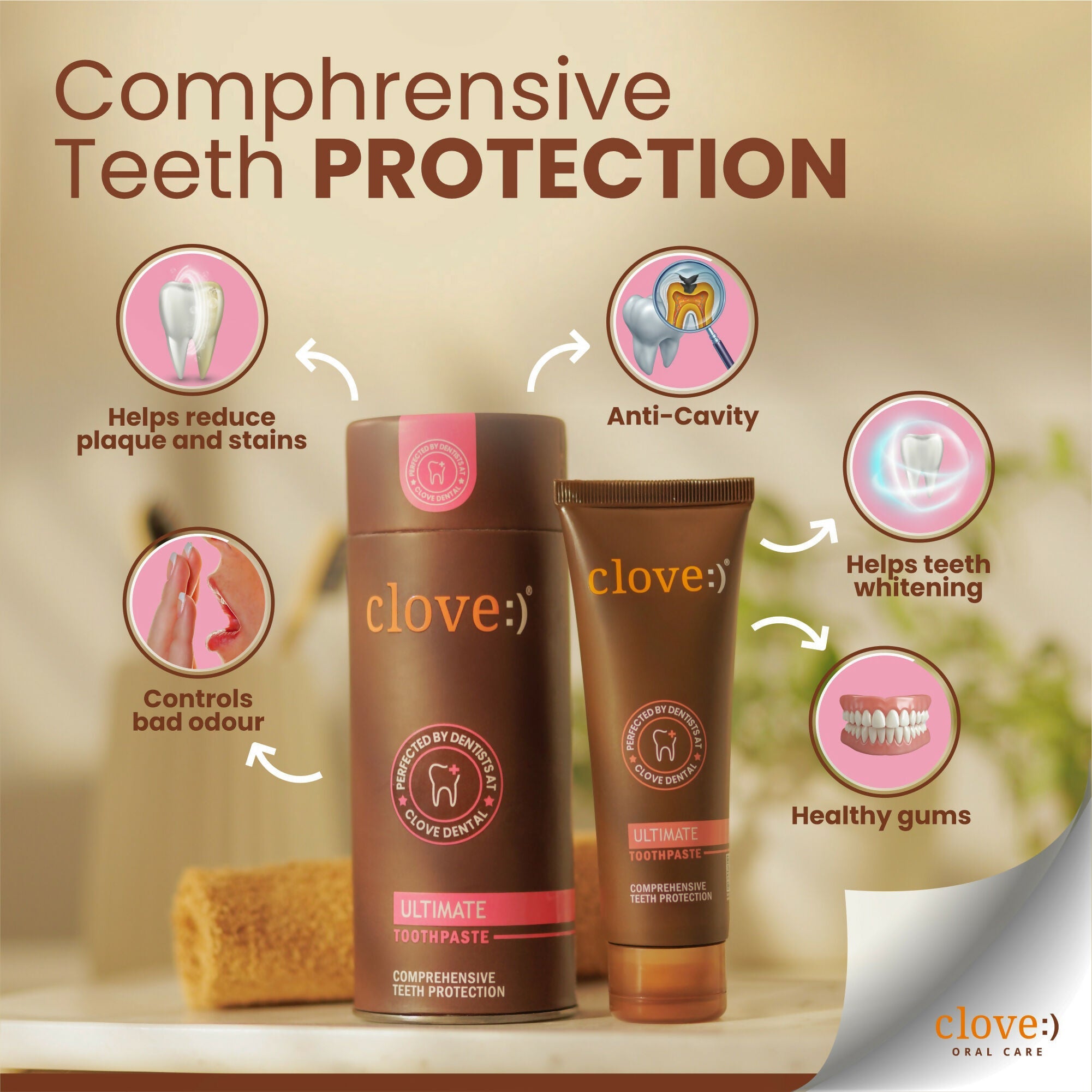 Clove Ultimate Toothpaste Active Freshness | Grocsy