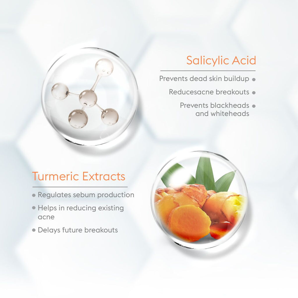VLCC Acne Defense Serum Face Wash with Salicylic Acid Serum & Turmeric | Grocsy
