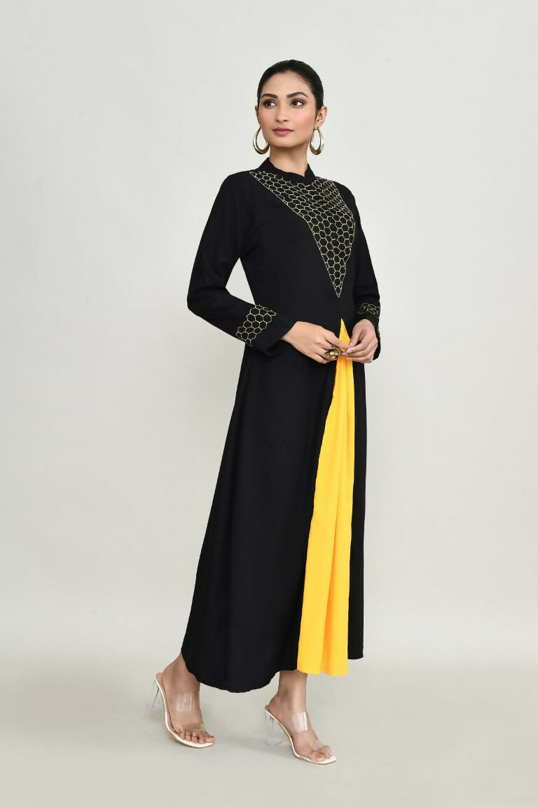 Joban Fashion Black Rayon Kurta Set | Grocsy
