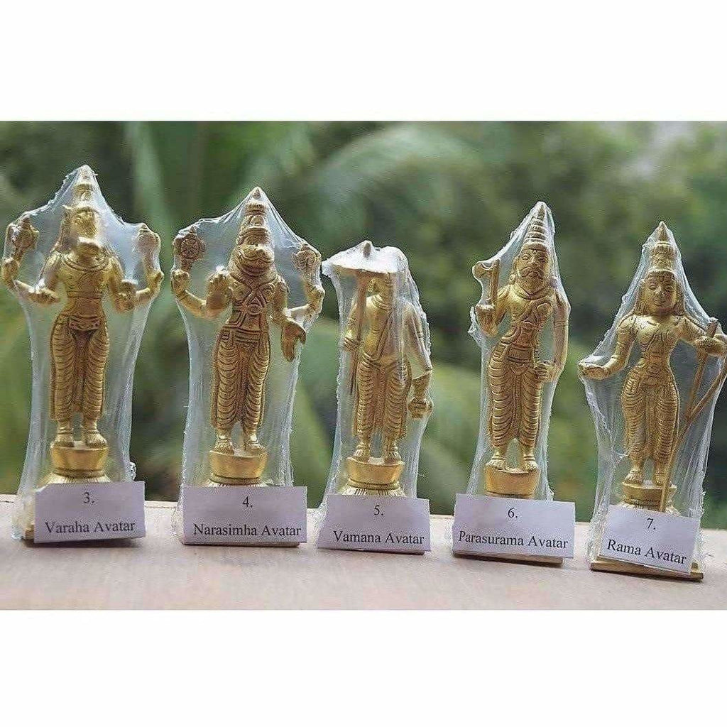 Dasavathara 10 Avathara's of Lord Vishnu-Brass Statue Set | Grocsy