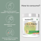 TrueBasics Collaskin Mixed Fruit Flavour 100% Vegetarian Collagen Peptides | Grocsy