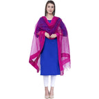 A R Silk Rani Color Chandna Orgenza Cotton Dupattas and Chunnis | Grocsy