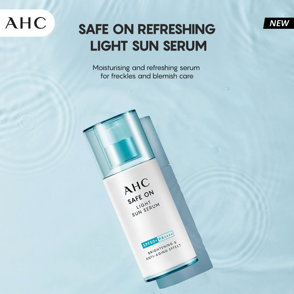 AHC Safe On Light Sun Serum With SPF 50+ & PA+++ - Korean skincare | Grocsy