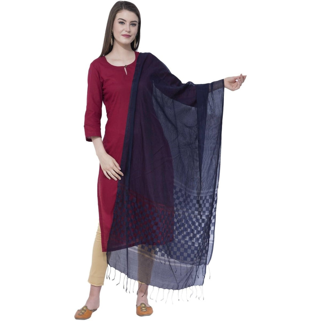 A R Silk Navy Blue Color Buta Cutting Dupattas and Chunnis | Grocsy