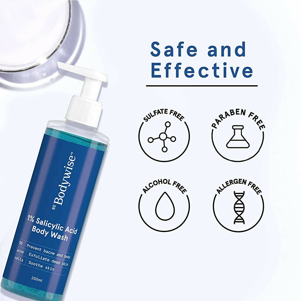 BeBodywise 1% Salicylic Acid Body Wash | Grocsy