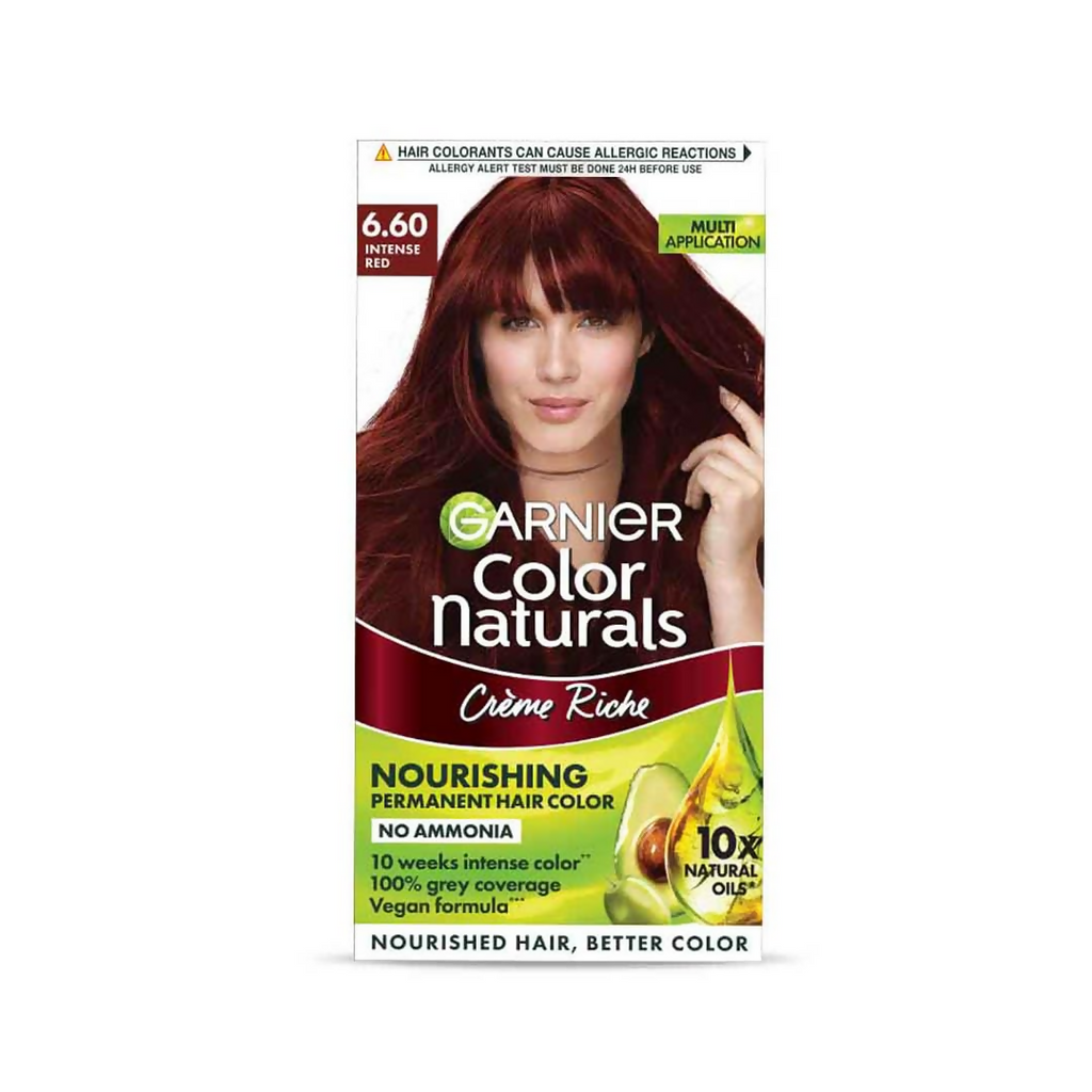 Garnier Color Naturals Creme Riche Hair Color - Shade 6.60 Intense Red | Grocsy