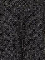 Juniper Black Geometric Printed Rayon Flared Women Palazzo With One Pocket | Grocsy