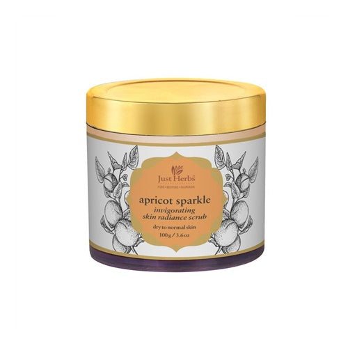 Just Herbs Apricot Sparkle Invigorating Skin Radiance Scrub | Grocsy