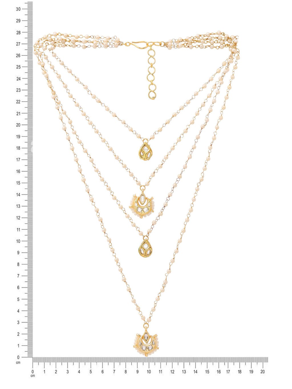 Ruby Raang Gold Kundan Layered Necklace | Grocsy