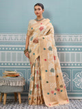Shree Shyam Fashion Cream Silk Saree | Grocsy