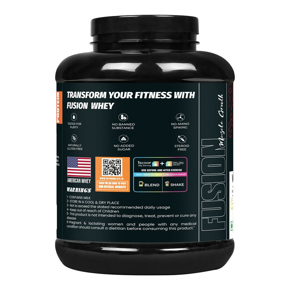 Reformulate Fusion Whey Protein With Pre & Pro Biotics I Muscle Growth I 58G Protein | 379 Kcal Energy - Cold Coffee | Grocsy
