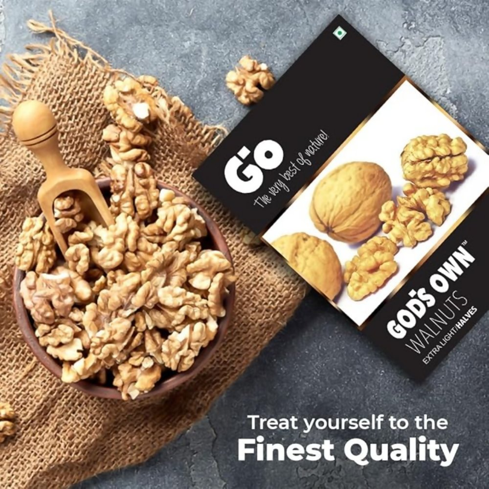 Go Organic Walnut Kernels – Extra Light Halves - Mildy, Earthy | Grocsy