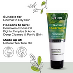 Saffire Naturals Tea Tree Purifying & Cleansing Face Wash | Grocsy