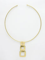NVR Women Gold-Polished Circular Choker Necklace | Grocsy