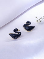 NVR Women Black Cz Studded Studs Earrings | Grocsy