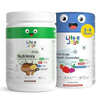 Little Joys Nutrimix Nutrition Powder Belgian Chocolate + Brain Gummies 2 - 6 years Combo | Grocsy